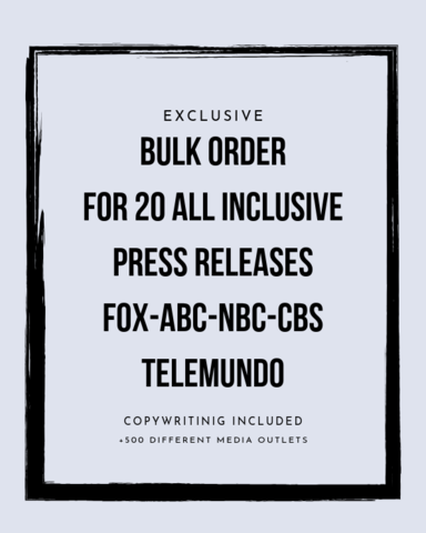 Bulk Order For 20 Premium Press Releases